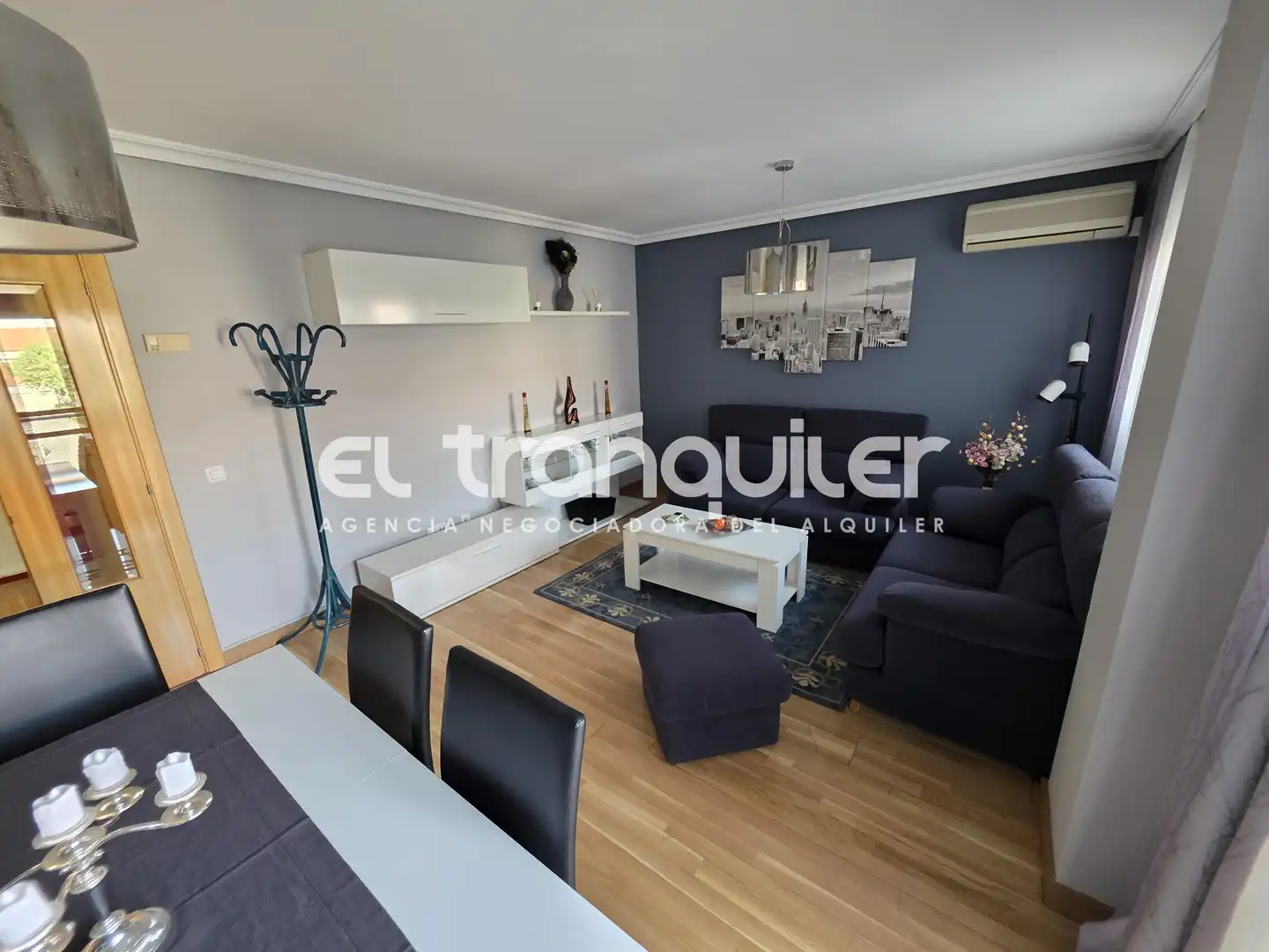 Sala de estar de Piso de alquiler en Madrid con Aire acondicionado, Parquet y Amueblado