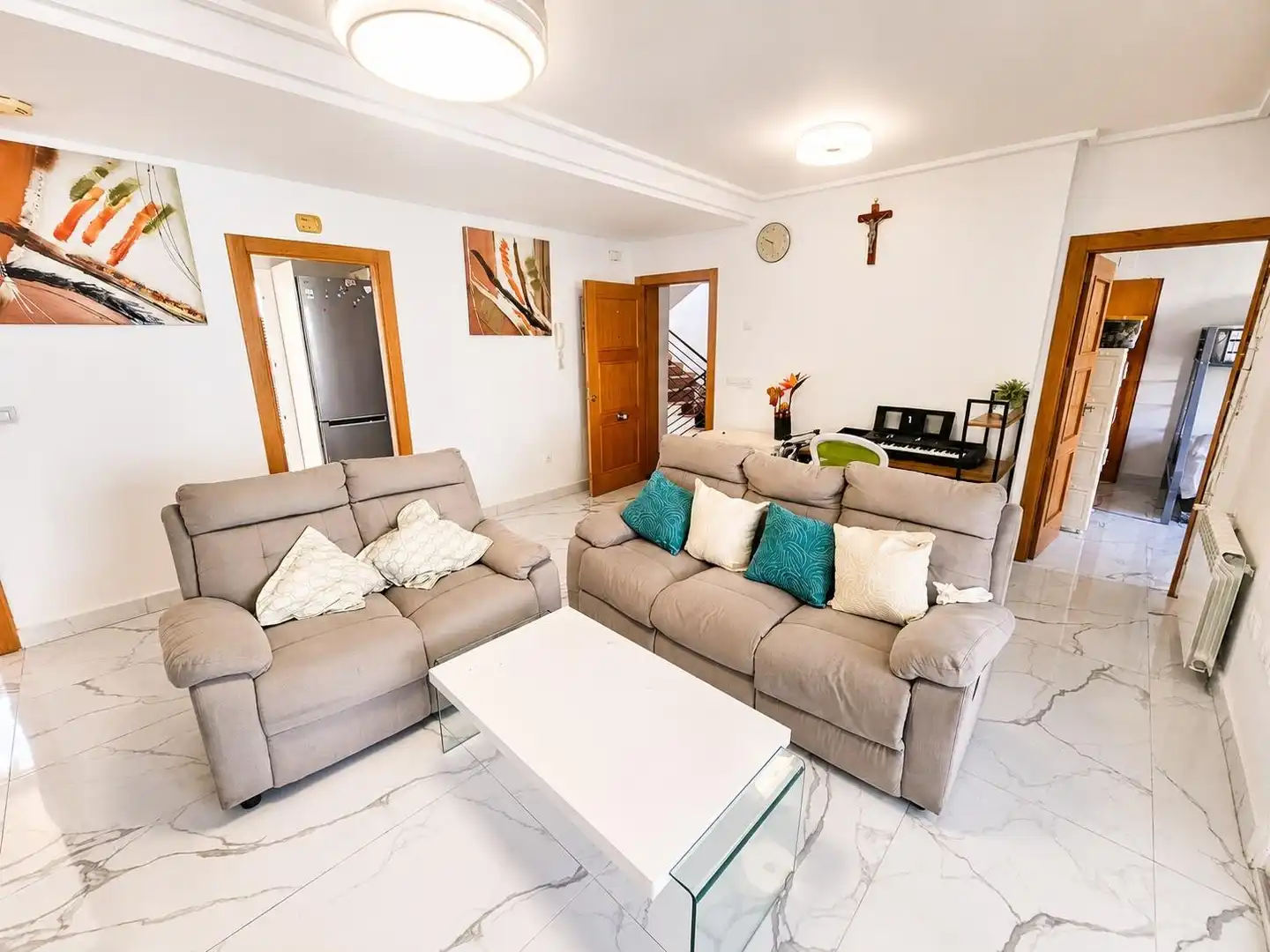 Sala de estar de Apartamento en venta en Torre-Pacheco con Aire acondicionado, Trastero y Amueblado