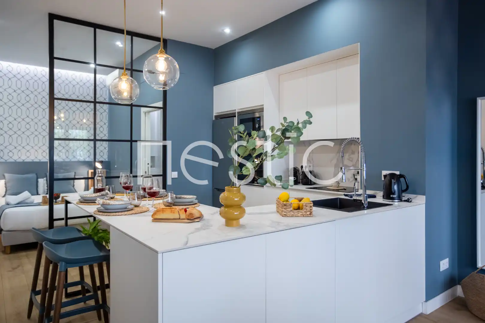 Cocina de Apartamento de alquiler en Madrid con Aire acondicionado, Calefacción y Amueblado