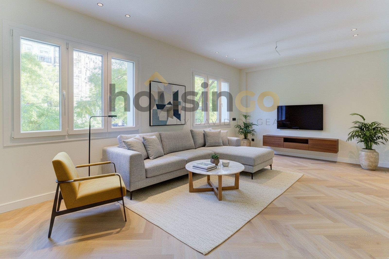 Sala d'estar de Pis en venda en  Madrid Capital amb Aire condicionat, Calefacció i Forn