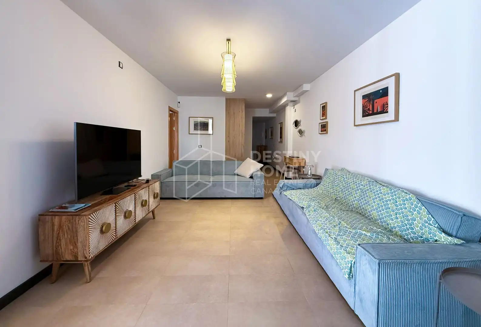 Sala d'estar de Dúplex de lloguer en La Oliva amb Terrassa, Moblat i Es permeten mascotes