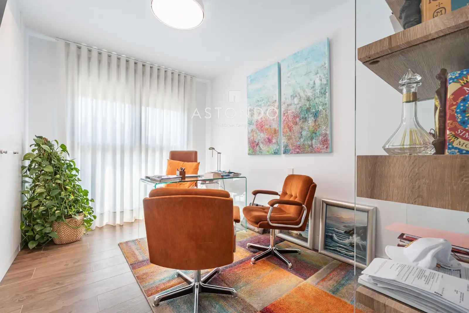 Wohnzimmer von Wohnung zur Miete in Madrid mit Klimaanlage, Heizung und Terrasse