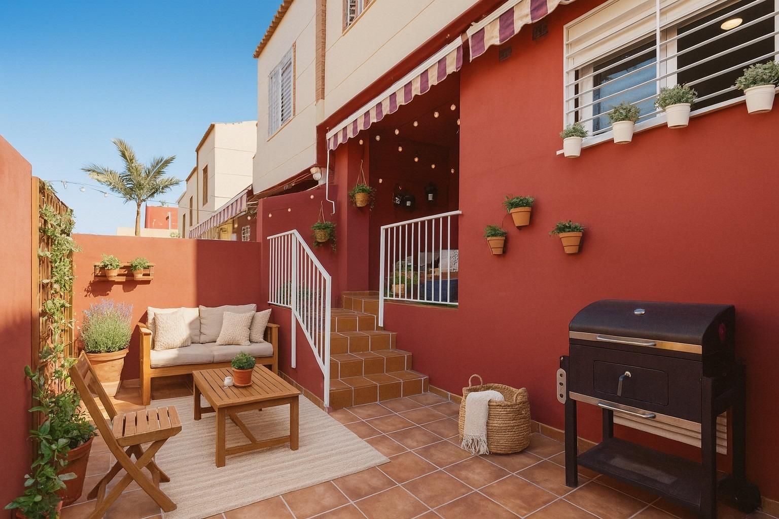 Terraza de Casa adosada en venta en Alhaurín de la Torre con Aire acondicionado, Jardín privado y Terraza