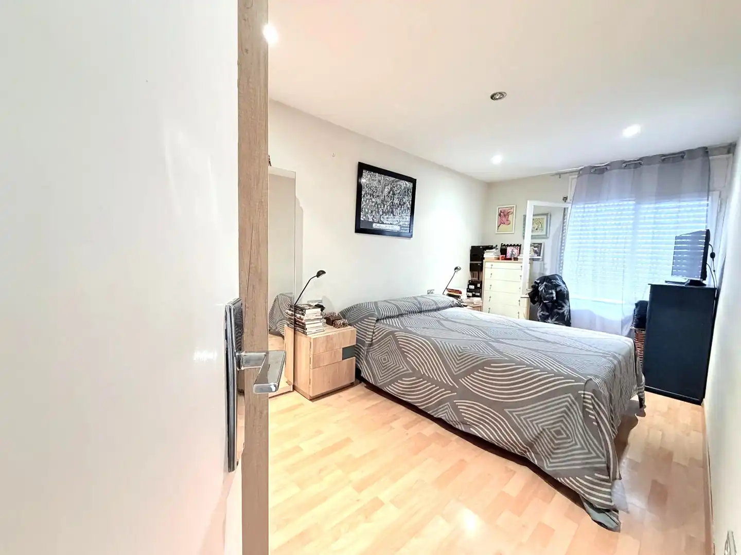 Schlafzimmer von Wohnung zum Verkauf in Terrassa mit Parkett und Terrasse