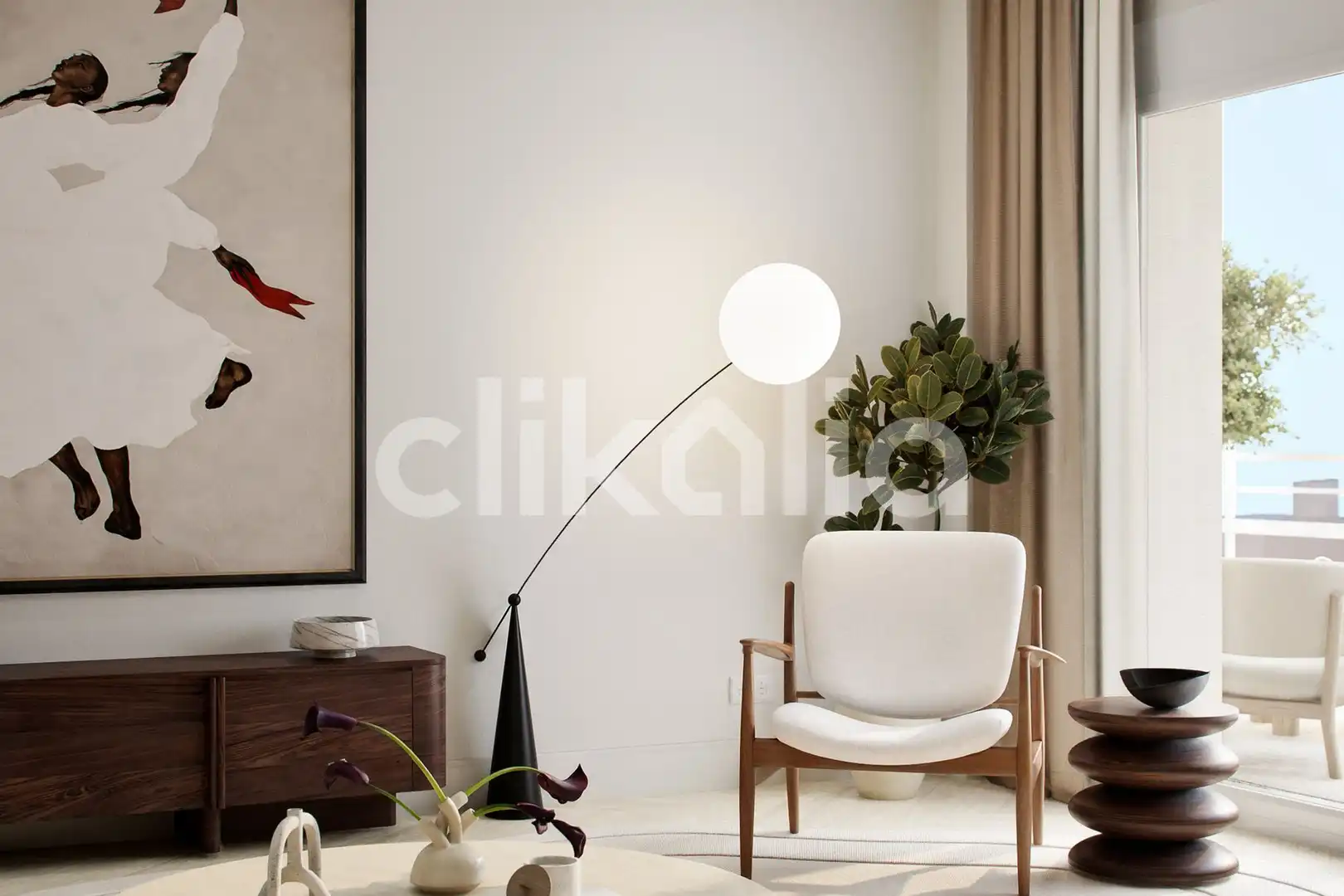 Wohnzimmer von Wohnung zum Verkauf in Madrid mit Klimaanlage, Heizung und Terrasse