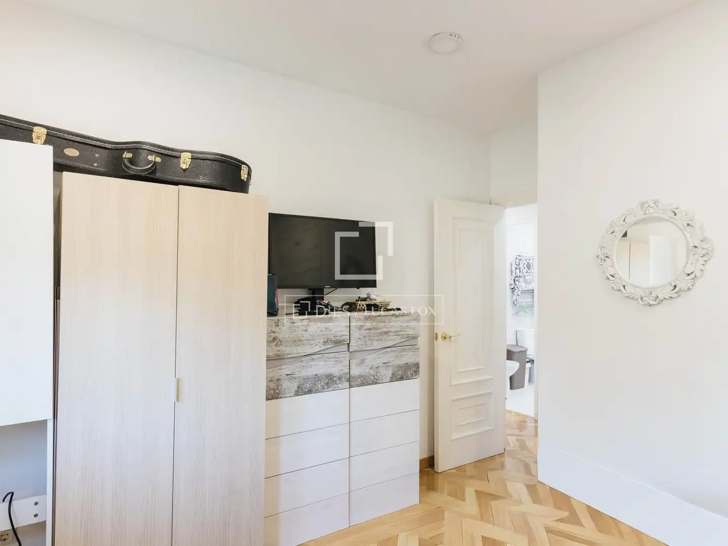 Bedroom of Flat for rent in Madrid  with Air Conditioner, Heating and Private garden