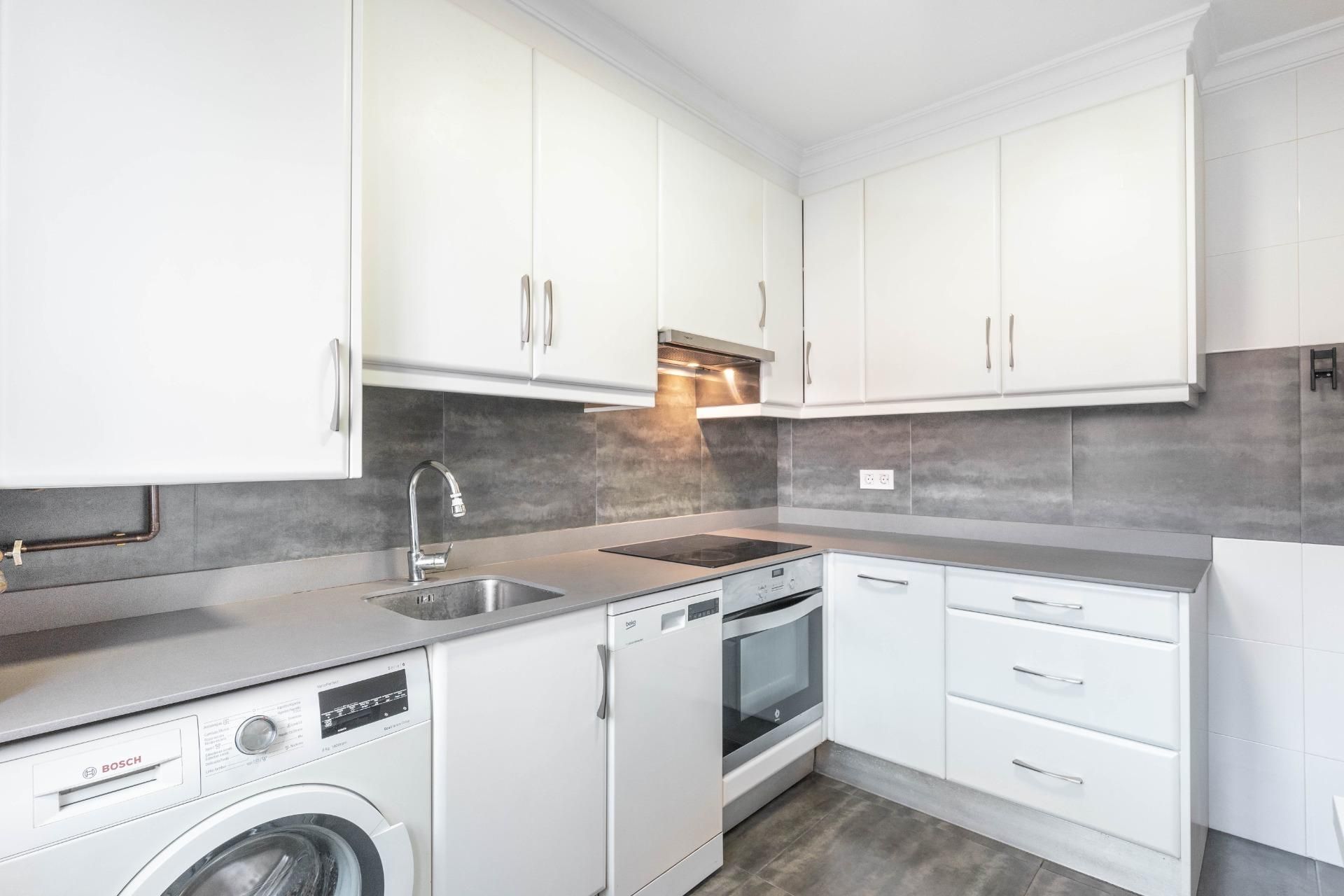 Kitchen of Flat for sale in Oviedo   with Heating, Terrace and Storage room