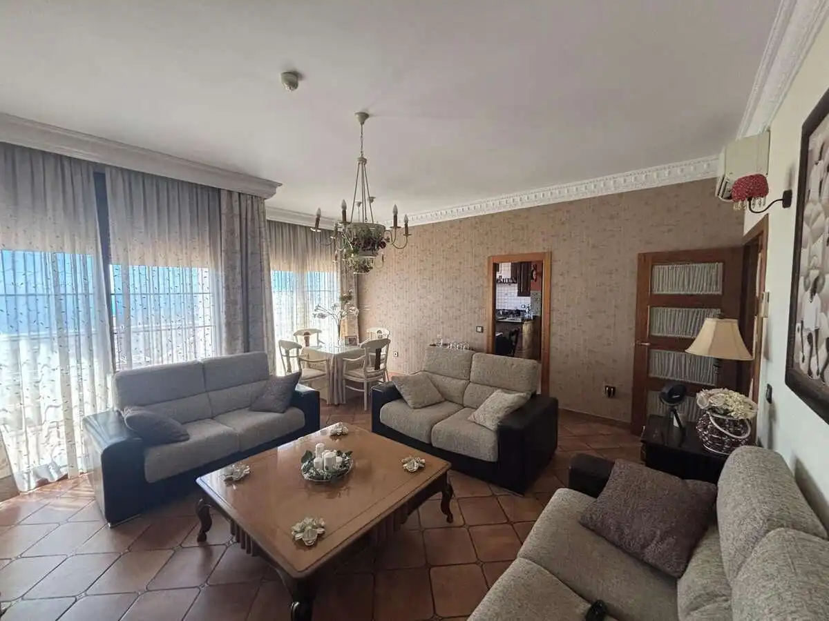 Sala d'estar de Casa o xalet en venda en Roquetas de Mar amb Jardí privat, Terrassa i Piscina