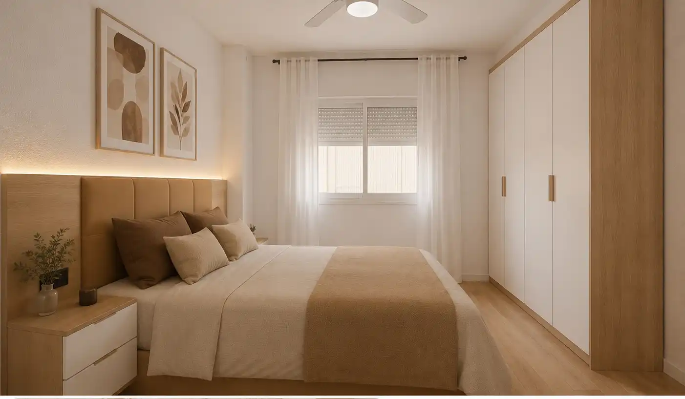 Schlafzimmer von Wohnung zum Verkauf in L'Hospitalet de Llobregat mit Balkon