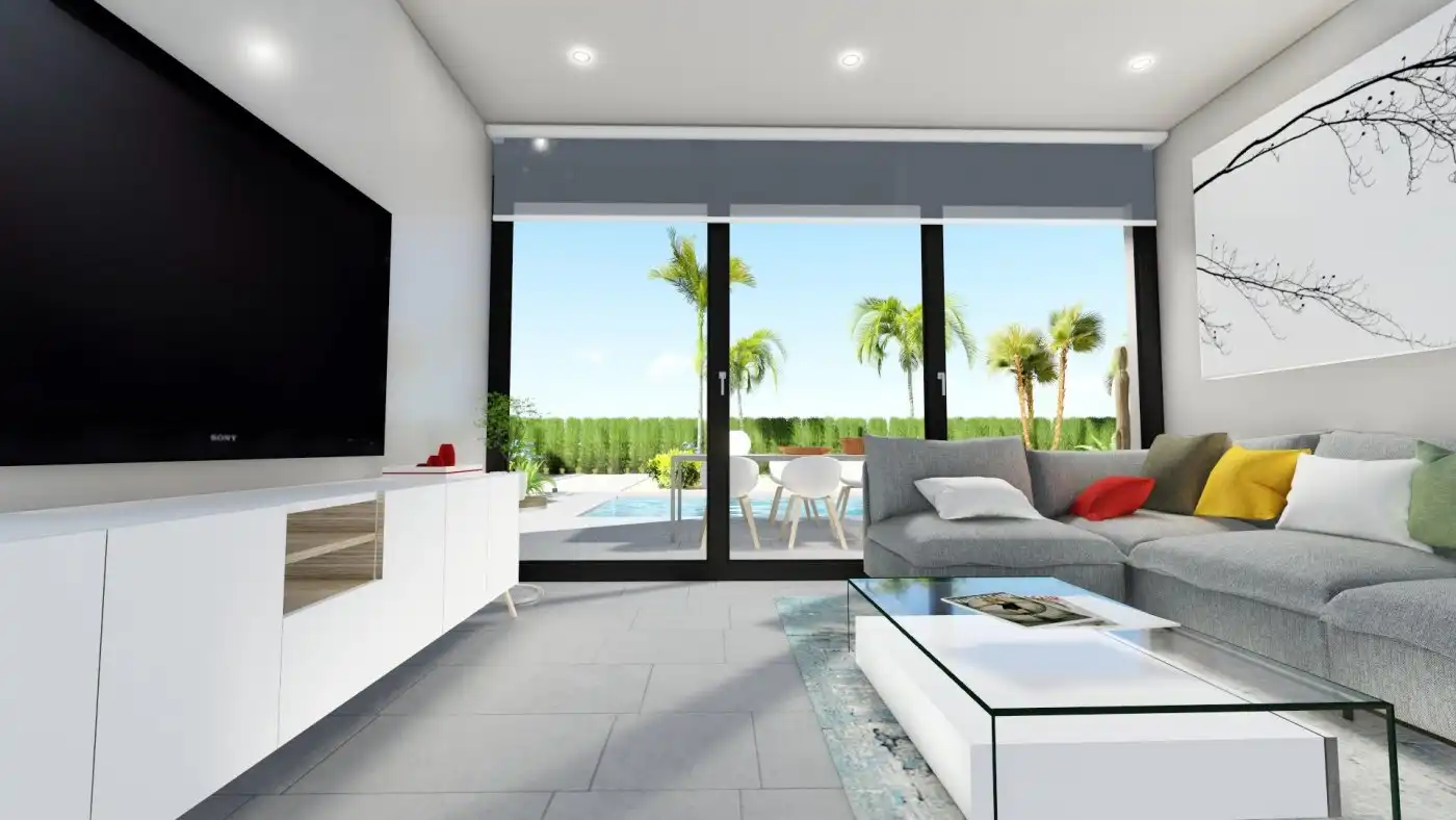 Sala d'estar de Casa o xalet en venda en Calasparra amb Aire condicionat, Jardí privat i Terrassa