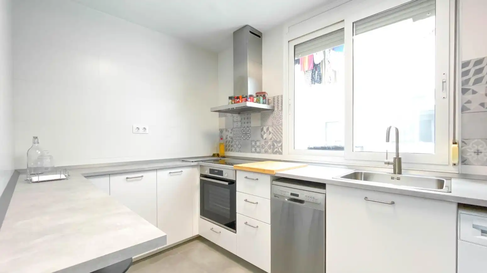 Cocina de Piso de alquiler en Santander con Calefacción, Parquet y Amueblado