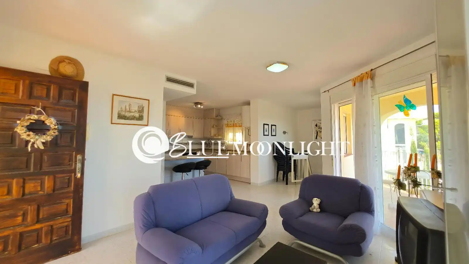 Sala de estar de Dúplex en venta en Peñíscola / Peníscola con Aire acondicionado, Calefacción y Jardín privado