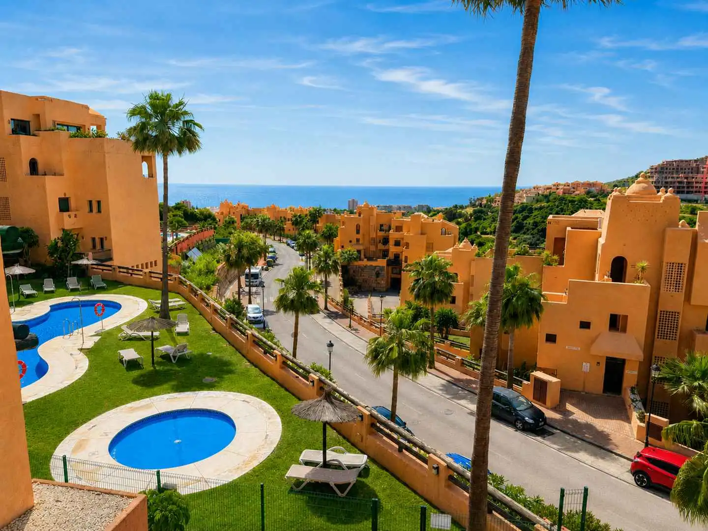 Vista exterior de Apartamento en venta en Manilva con Aire acondicionado, Calefacción y Terraza