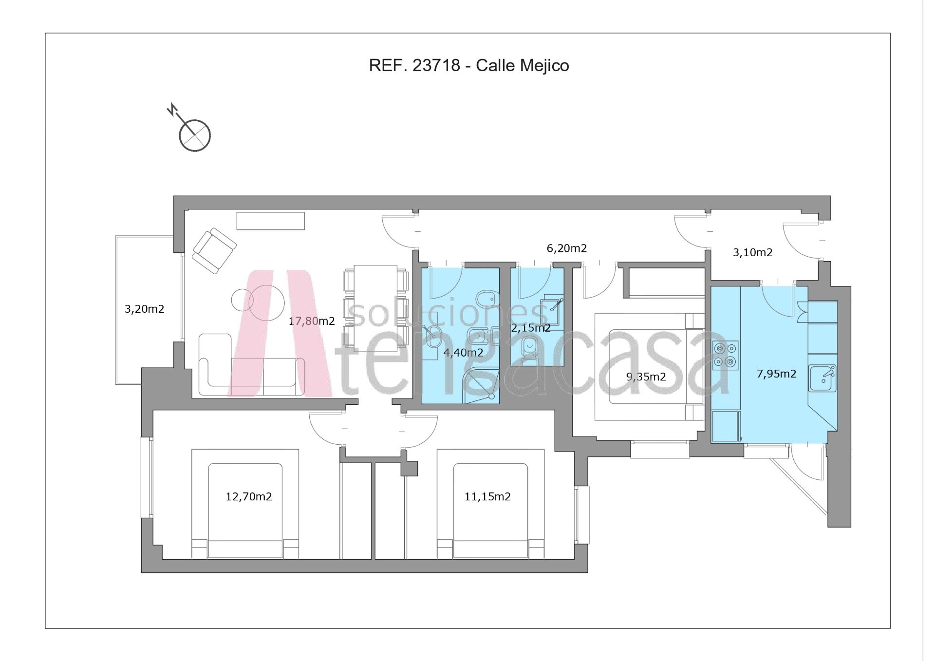 Flat for sale in  Madrid Capital  with Air Conditioner, Heating and Parquet flooring