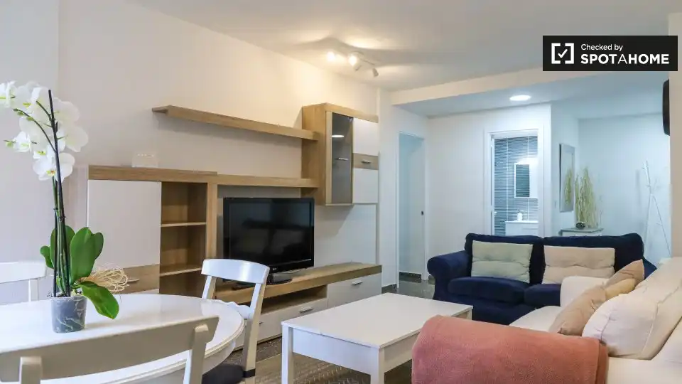 Sala de estar de Piso de alquiler en Valencia con Aire acondicionado, Calefacción y Amueblado