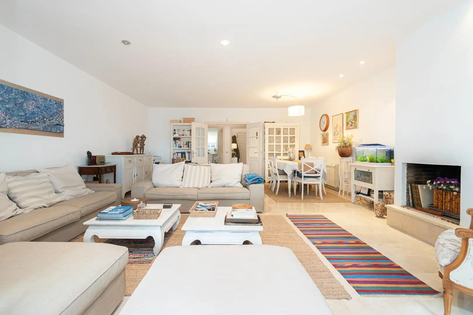 Sala de estar de Casa adosada en venta en  Palma de Mallorca con Aire acondicionado, Calefacción y Jardín privado