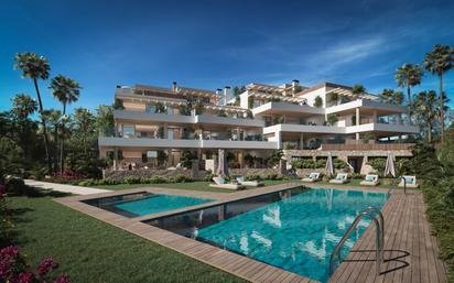 Exterior view of Planta baja for sale in Marbella  with Air Conditioner, Terrace and Swimming Pool