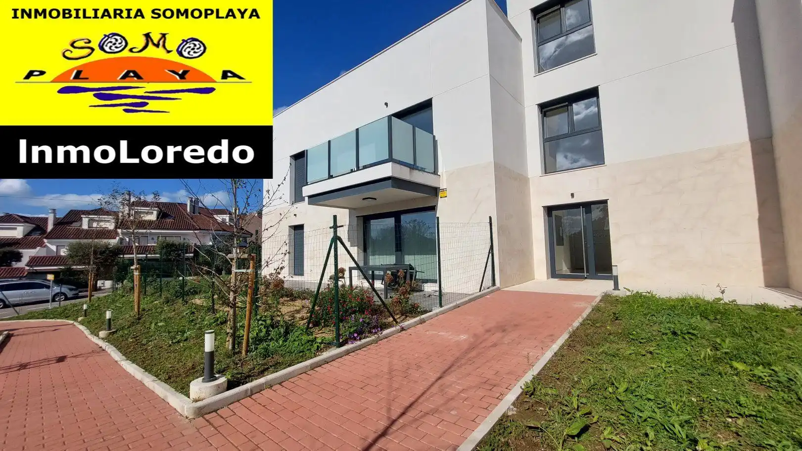 Außenansicht von Wohnung zum Verkauf in Ribamontán al Mar mit Heizung, Privatgarten und Terrasse