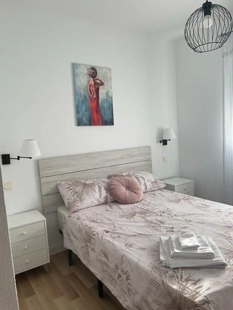 Bedroom of Apartments for rent in Almería  with Air Conditioner, Heating and Furnished