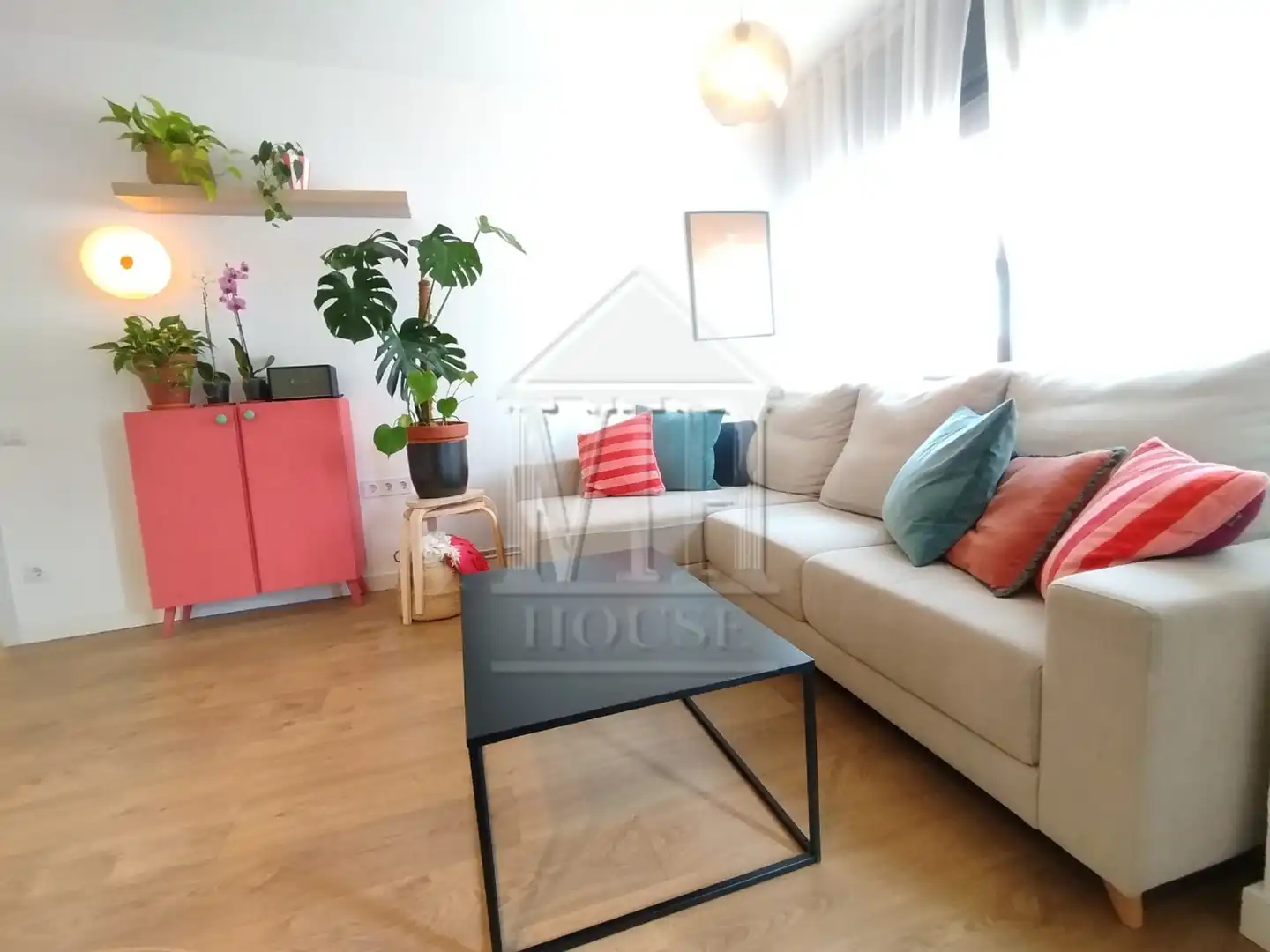 Sala de estar de Piso en venta en Badalona con Aire acondicionado, Calefacción y Parquet