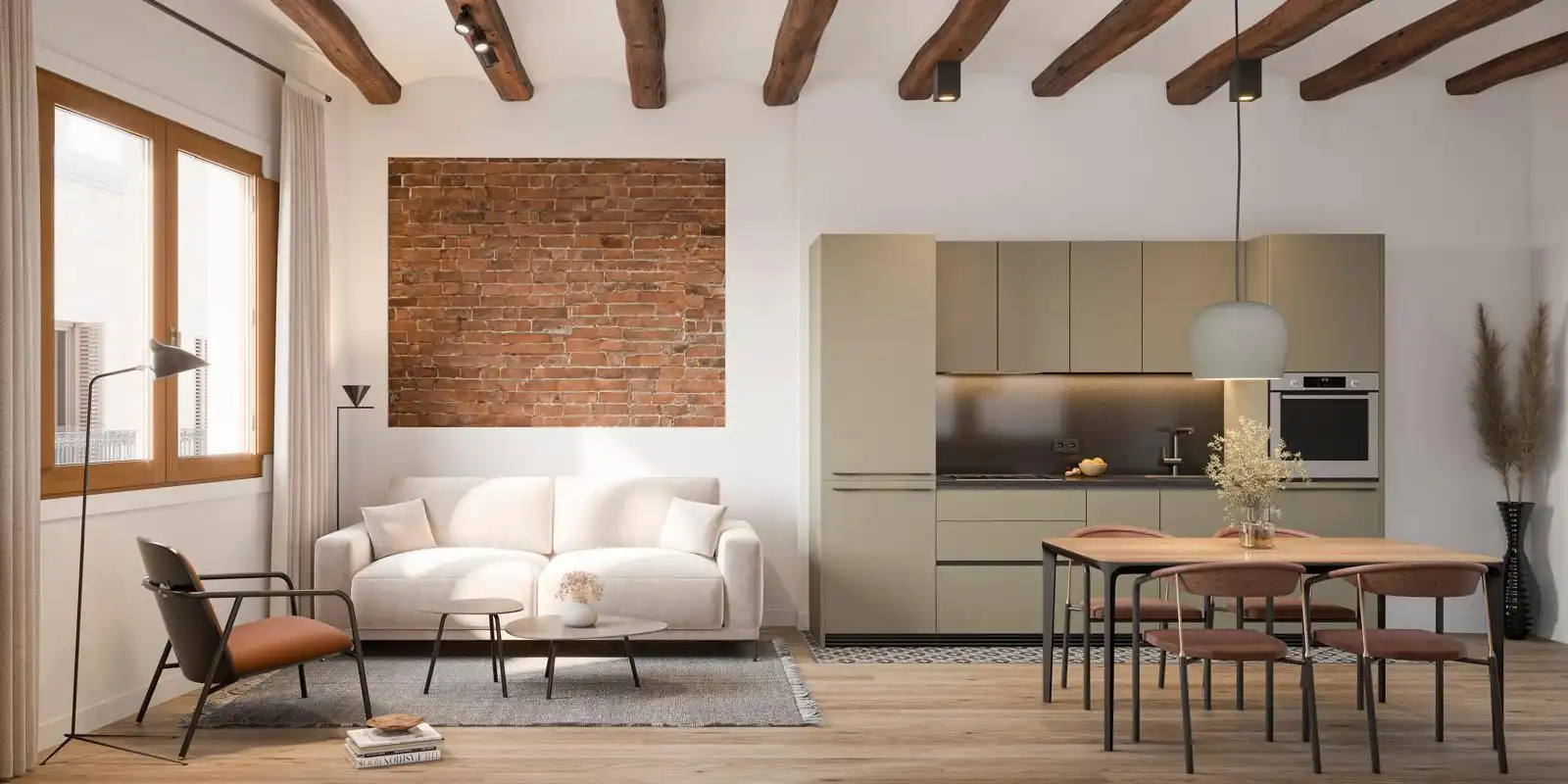 Wohnzimmer von Wohnung zum Verkauf in Barcelona mit Klimaanlage, Terrasse und Alarm