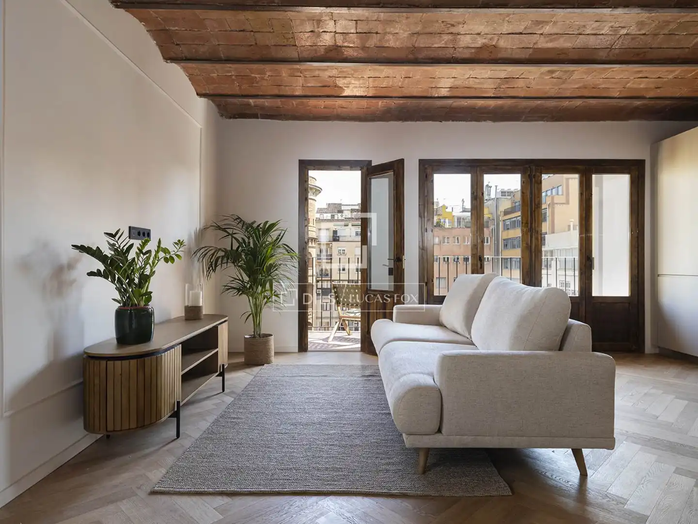 Living room of Flat for sale in Barcelona  with Air Conditioner, Heating and Parquet flooring