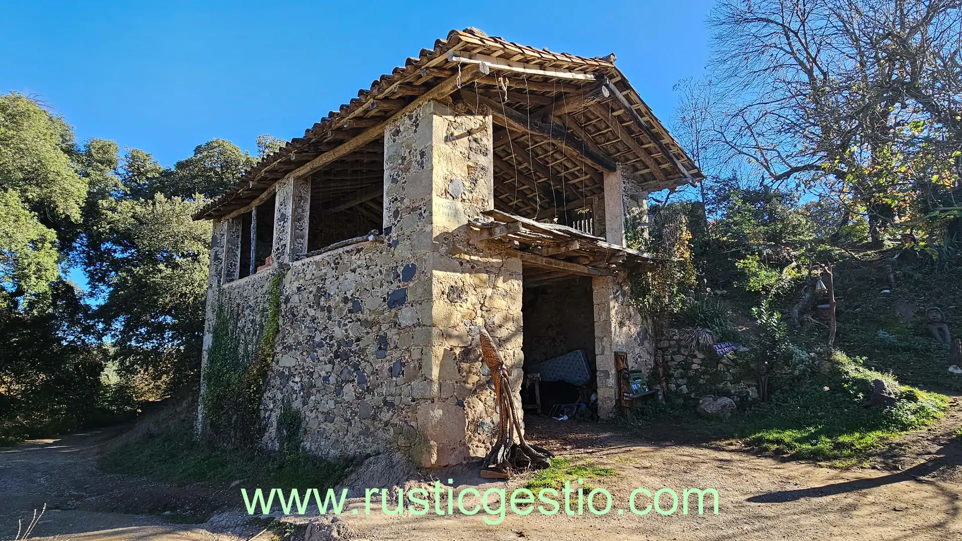 Vista exterior de Finca rústica en venda en Santa Pau amb Jardí privat, Terrassa i Balcó