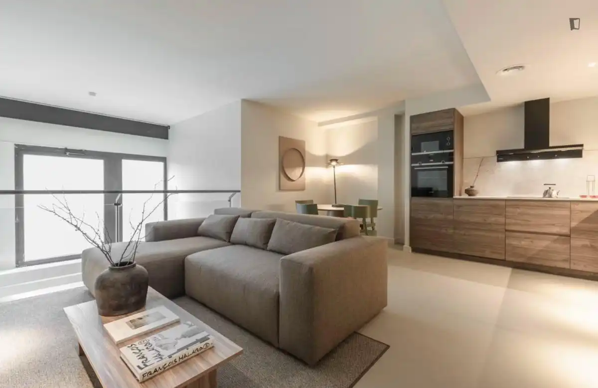 Sala de estar de Apartamento de alquiler en Barcelona con Aire acondicionado, Amueblado y Horno