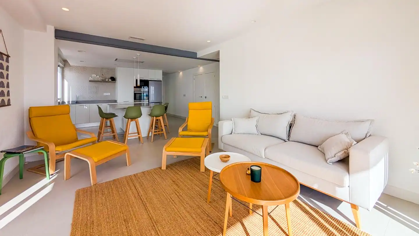 Wohnzimmer von Wohnung zum Verkauf in Santa Pola mit Klimaanlage und Terrasse