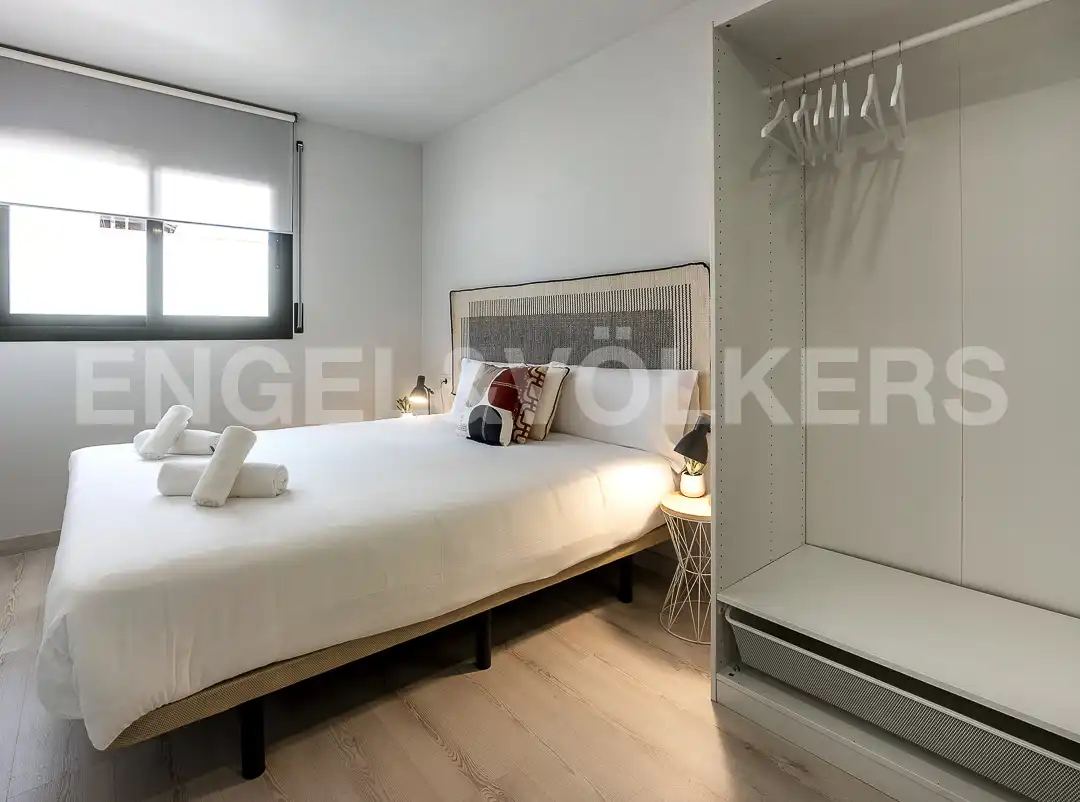 Schlafzimmer von Wohnung zur Miete in L'Hospitalet de Llobregat mit Klimaanlage, Heizung und Parkett