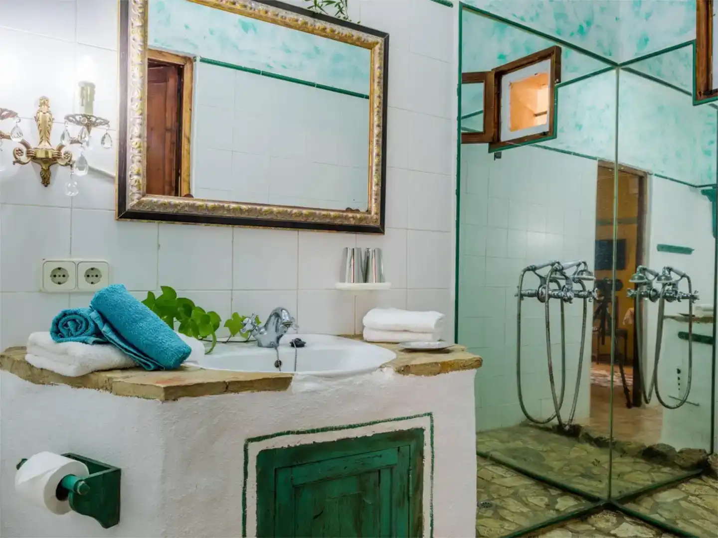 Badezimmer von Wohnung zur Miete in Sant Llorenç des Cardassar mit Klimaanlage und Schwimmbad