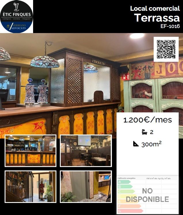 Local de lloguer en Terrassa amb Aire condicionat, Calefacció i Terrassa