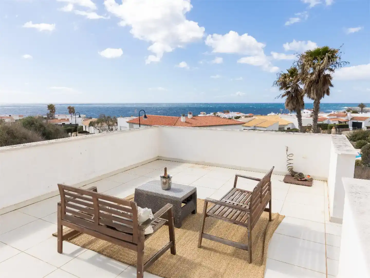 Terrassa de Casa o xalet en venda en Sant Lluís amb Aire condicionat, Piscina i Balcó