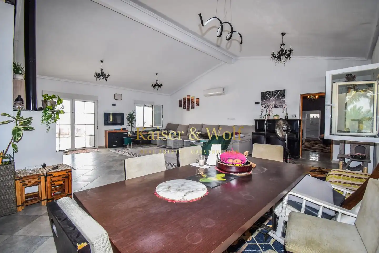 Comedor de Finca rústica en venta en Crevillent con Jardín privado, Terraza y Piscina