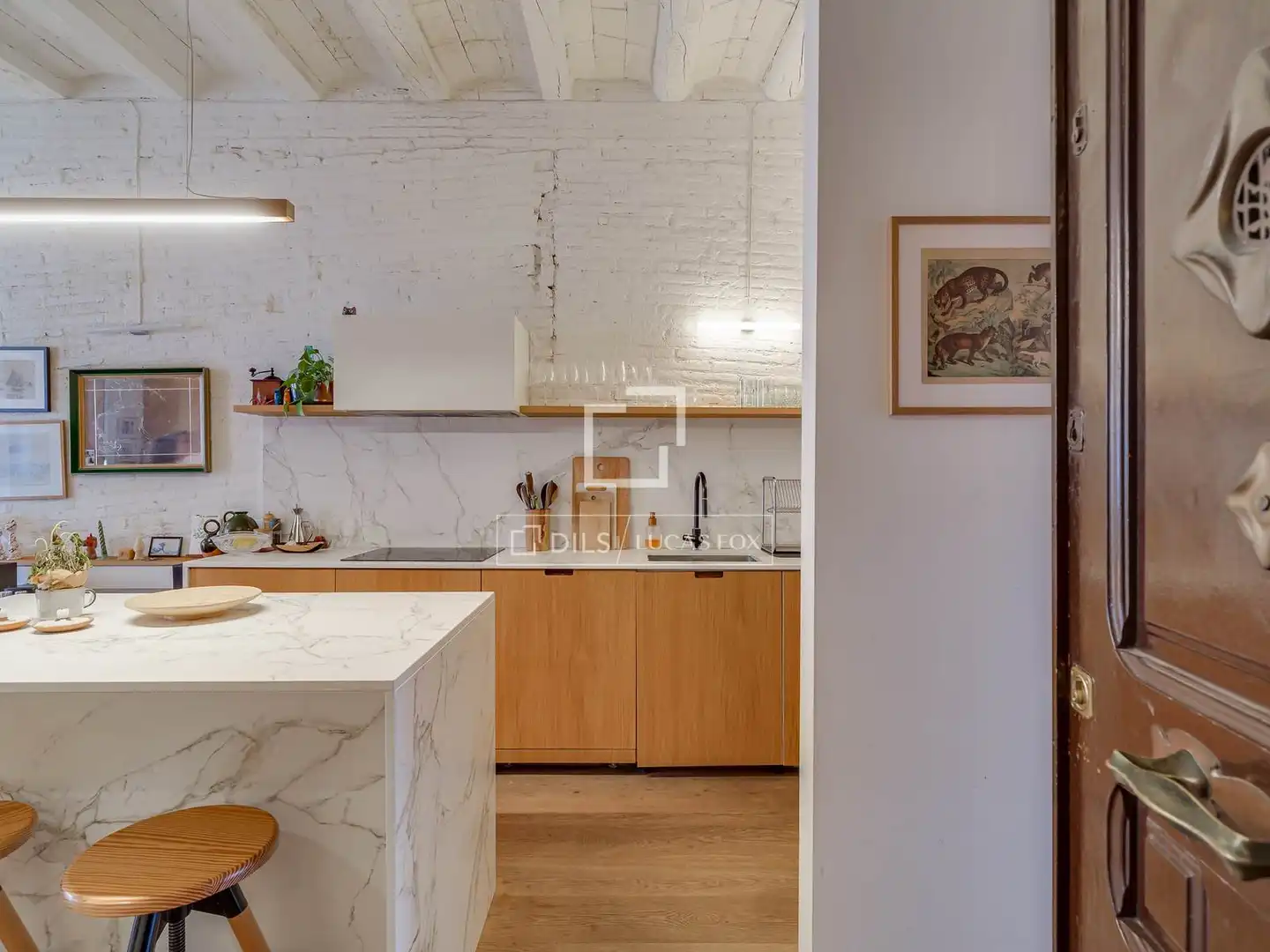 Küche von Wohnung zum Verkauf in Barcelona mit Klimaanlage, Heizung und Parkett