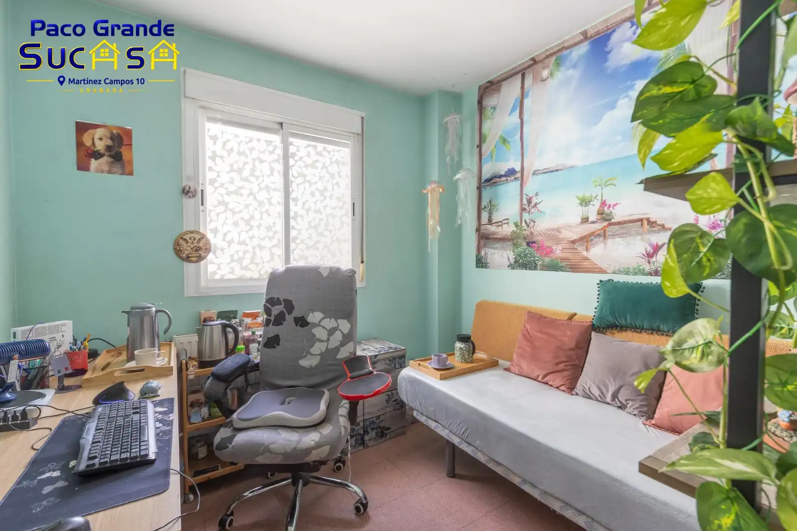 Bedroom of Flat for sale in Granada  with Heating, Terrace and Furnished