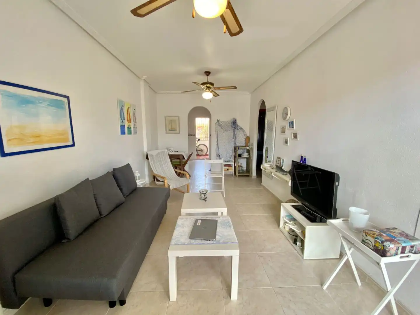 Living room of Flat for rent in Orihuela  with Terrace, Swimming Pool and Furnished
