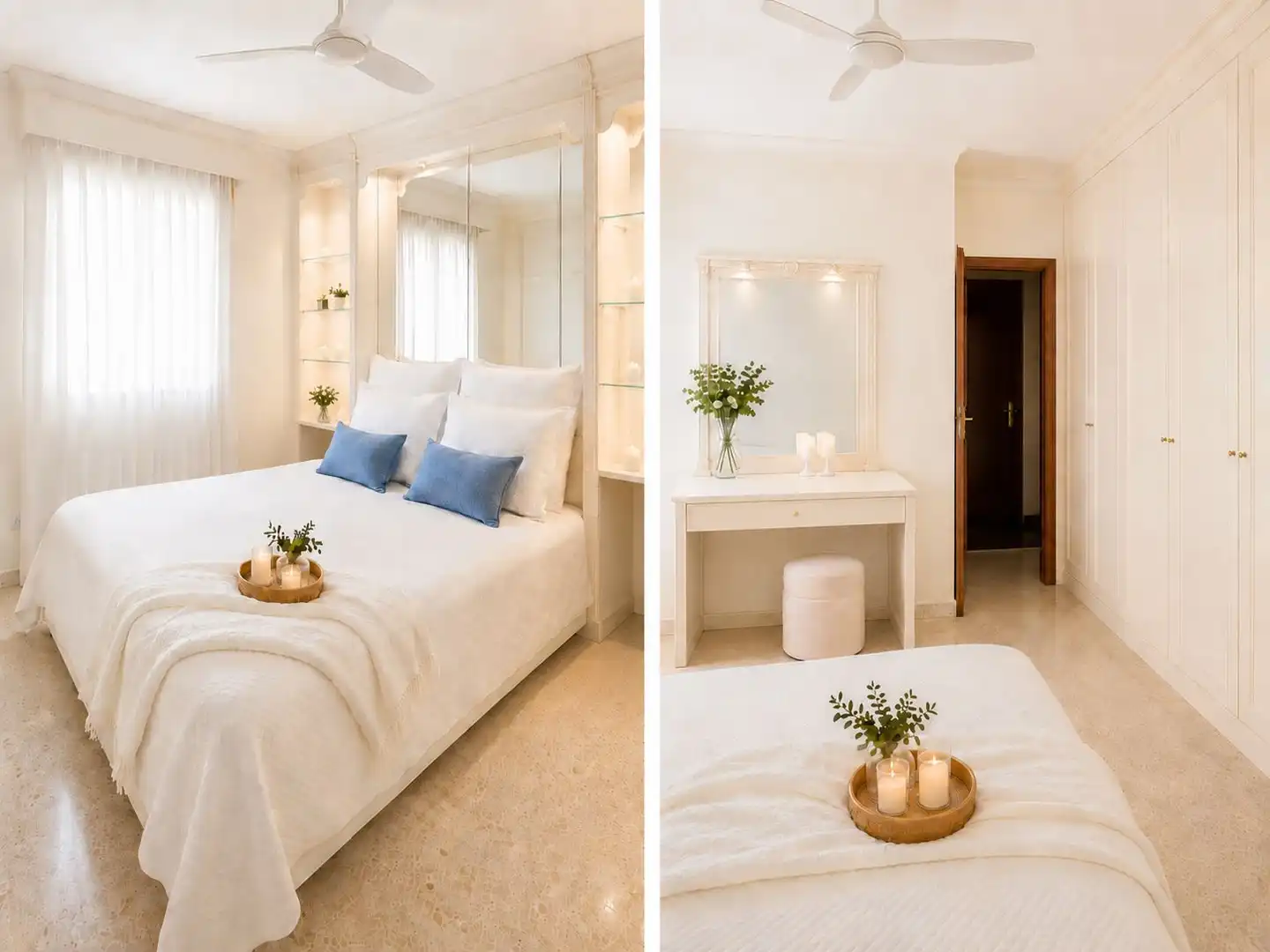 Bedroom of Flat for rent in Málaga  with Air Conditioner, Heating and Furnished