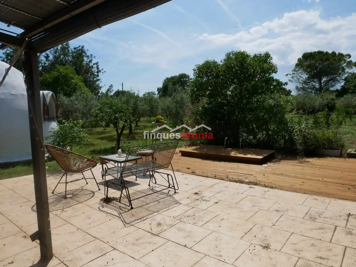 Terrassa de Casa o xalet en venda en Alió amb Aire condicionat, Calefacció i Jardí privat