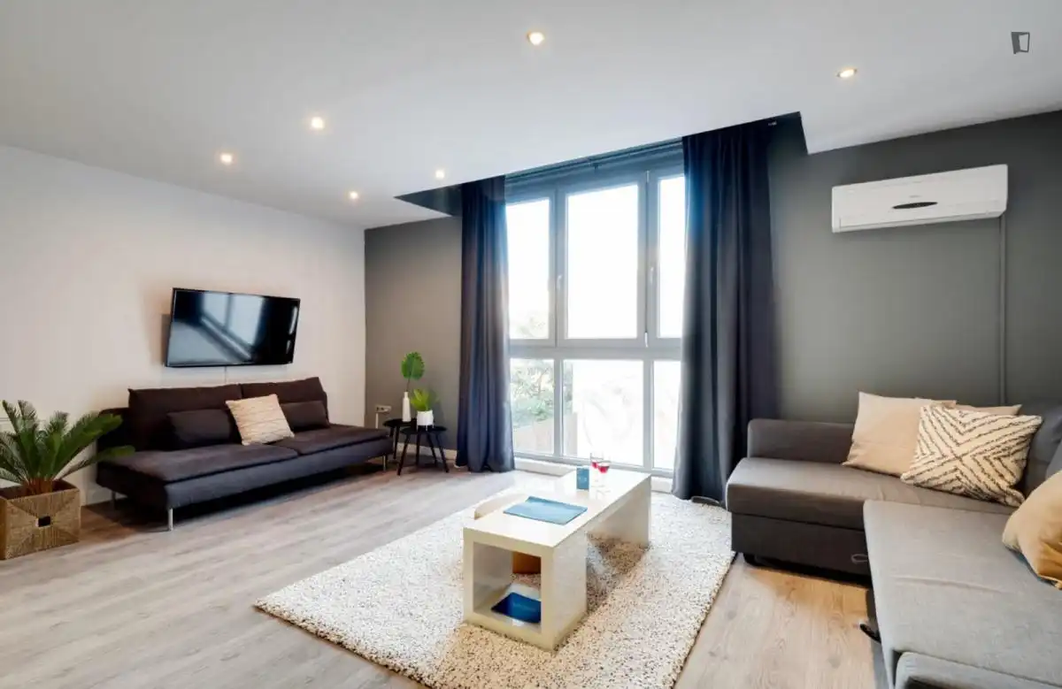 Sala d'estar de Apartament de lloguer en Barcelona amb Aire condicionat, Calefacció i Moblat