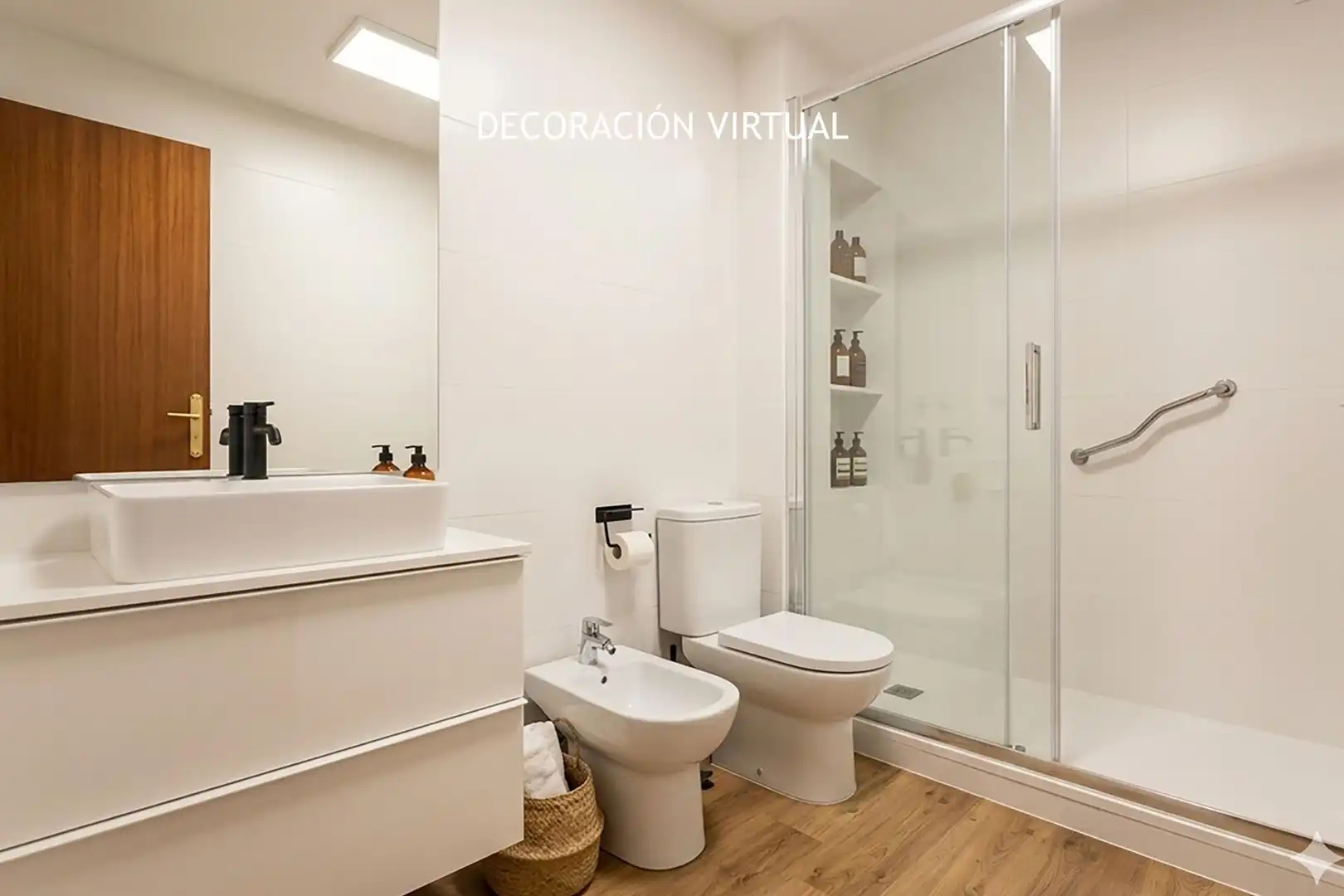 Bathroom of Flat for sale in Móstoles  with Heating, Parquet flooring and Terrace
