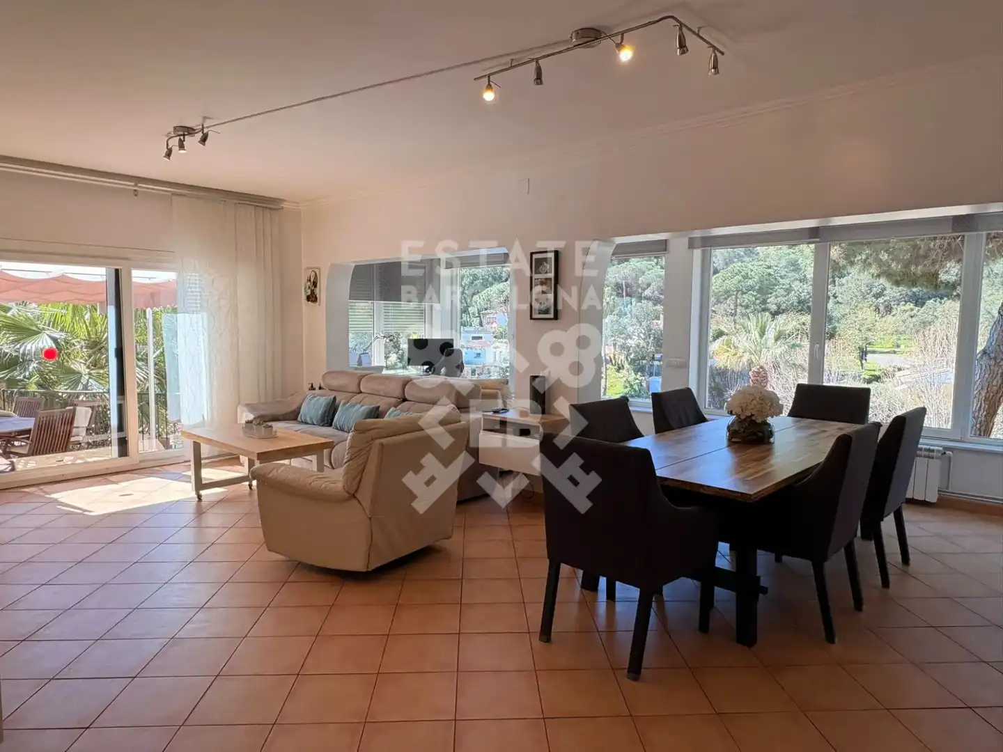 Sala d'estar de Casa o xalet en venda en Lloret de Mar amb Aire condicionat, Calefacció i Jardí privat