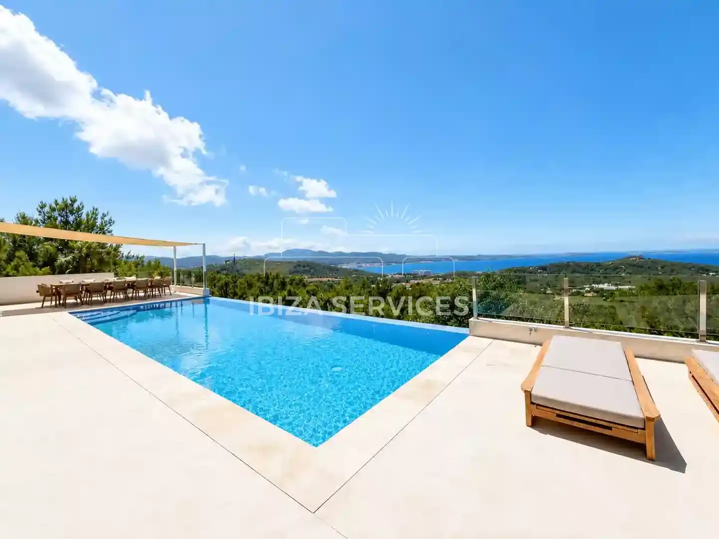 Piscina de Casa o chalet de alquiler en Sant Antoni de Portmany con Aire acondicionado, Jardín privado y Piscina