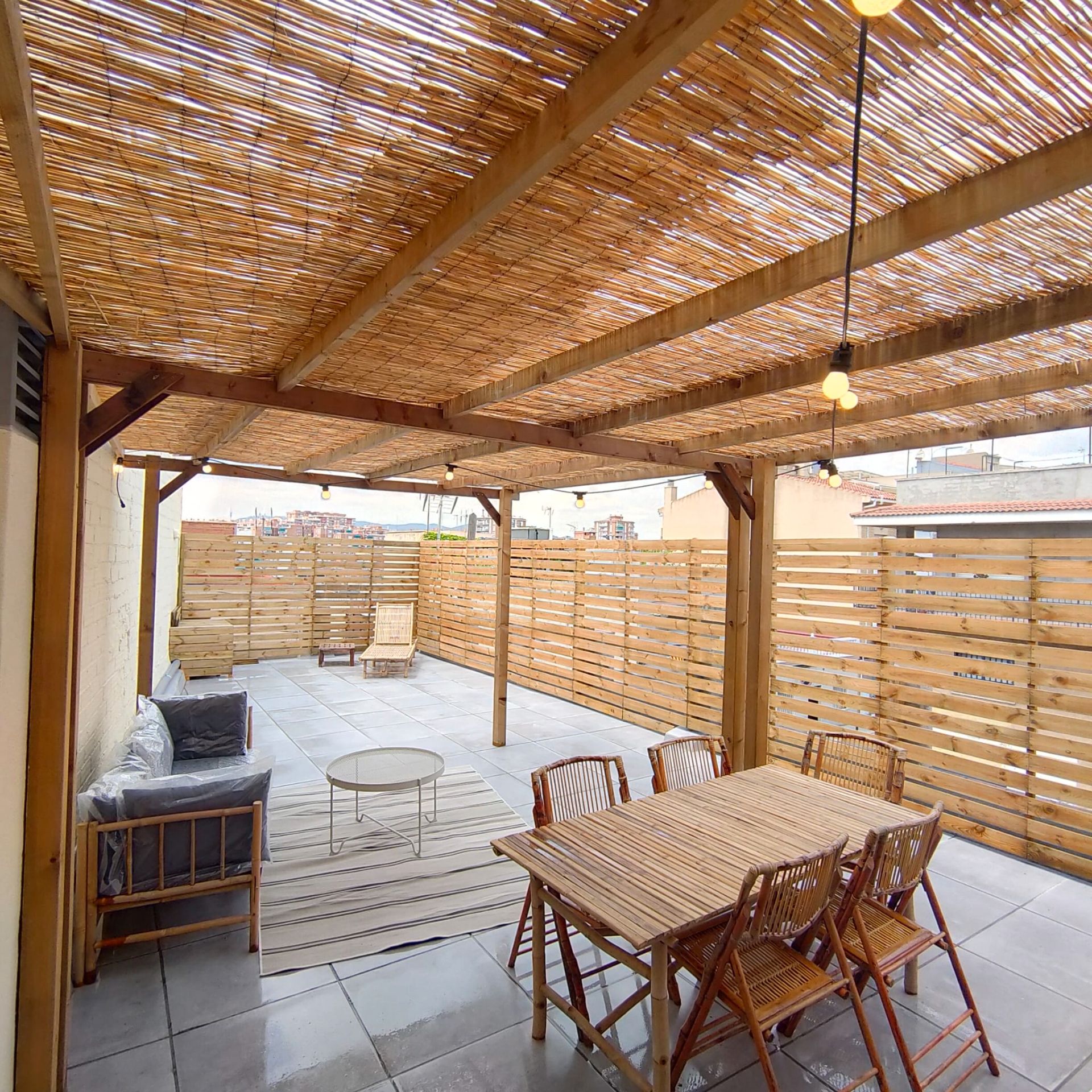 Terrace of Flat to rent in Badalona  with Air Conditioner, Terrace and Furnished