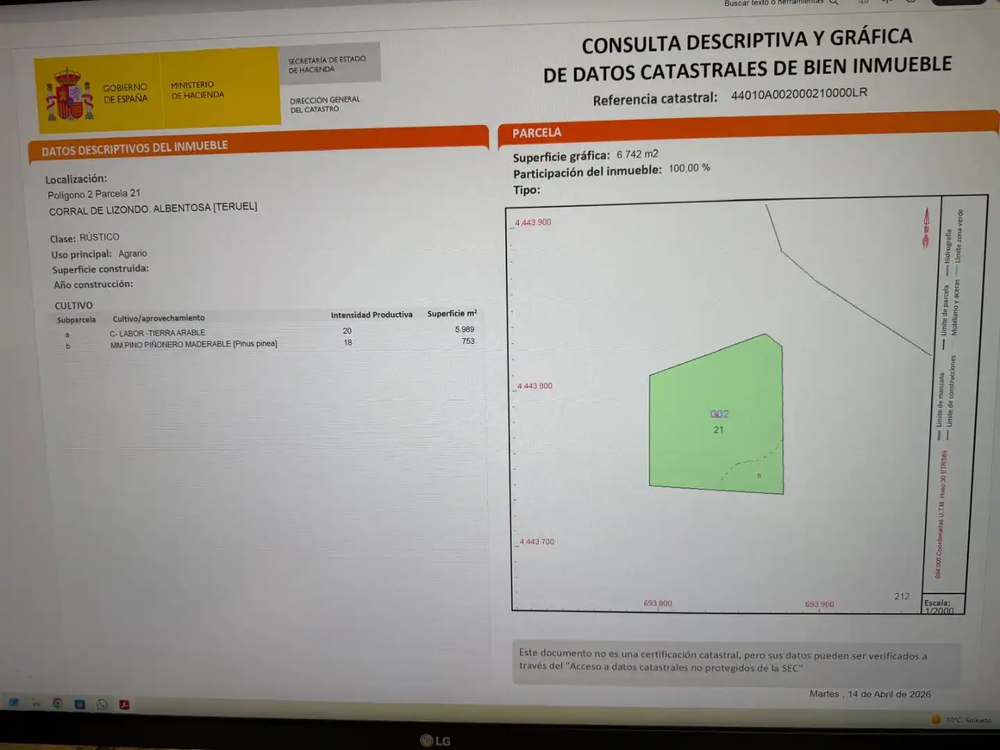 Land for sale in Albentosa
