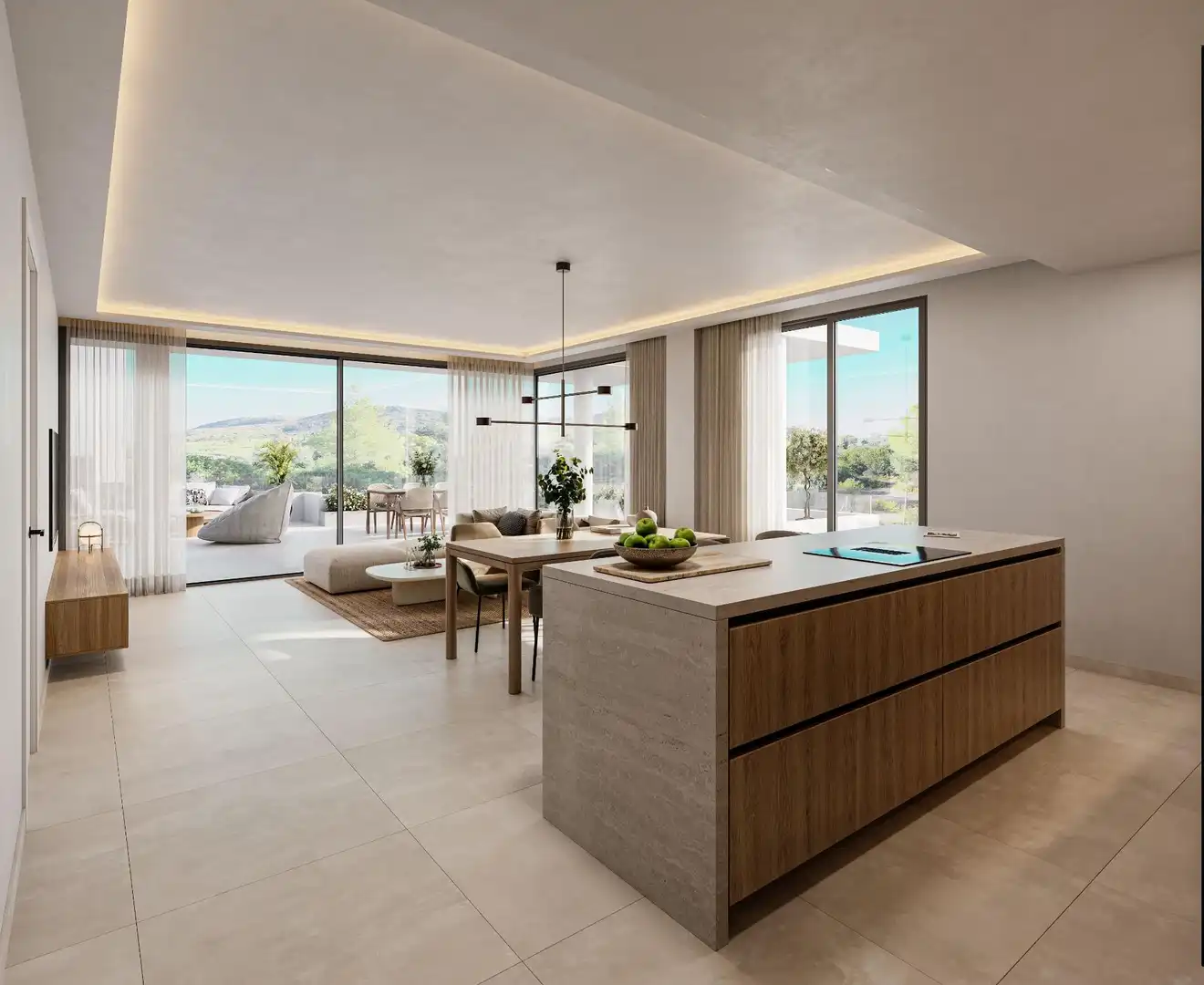 Sala d'estar de Apartament en venda en Pedreguer amb Calefacció, Jardí privat i Terrassa