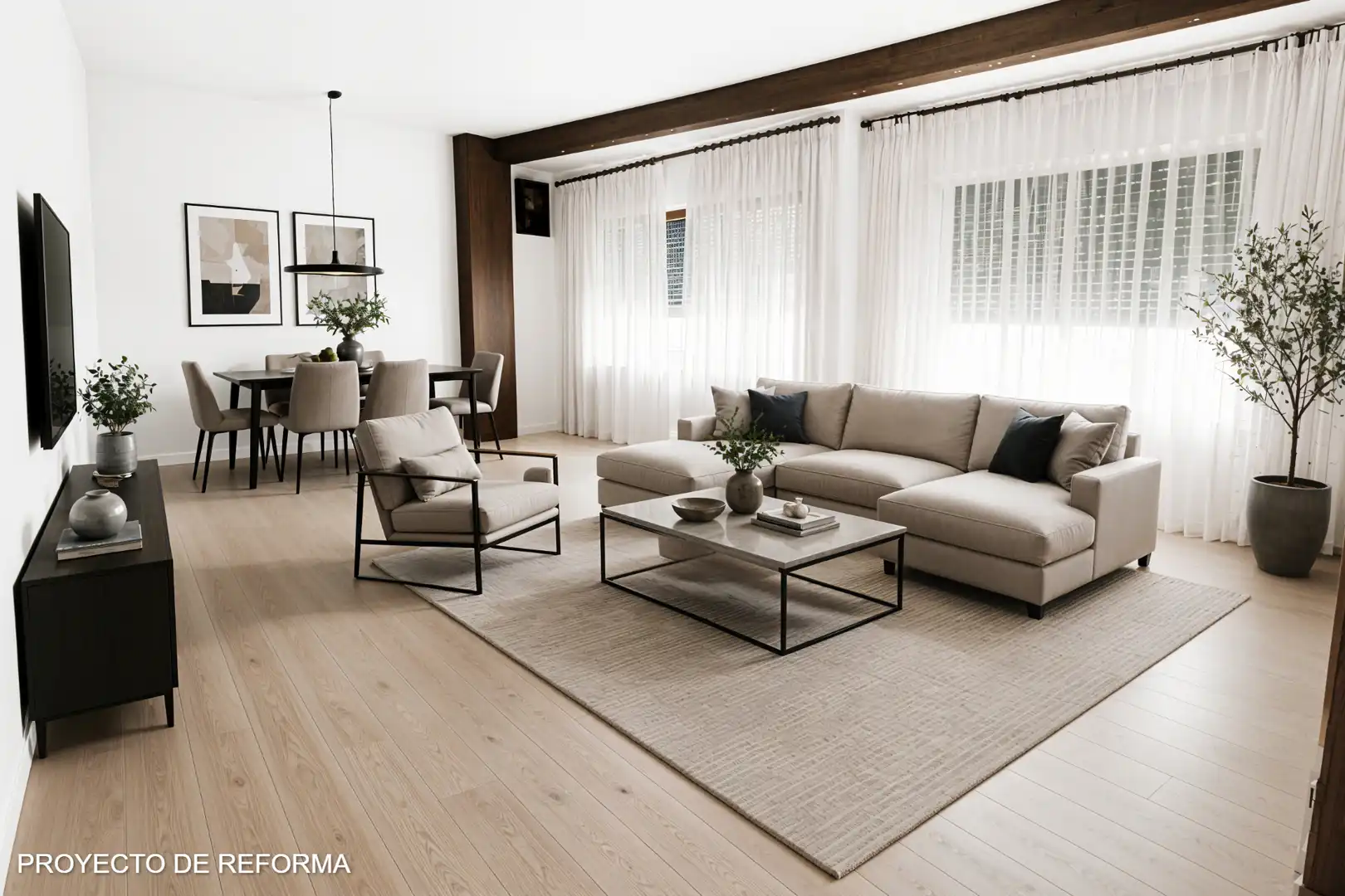 Wohnzimmer von Wohnung zum Verkauf in Barcelona mit Terrasse und Balkon
