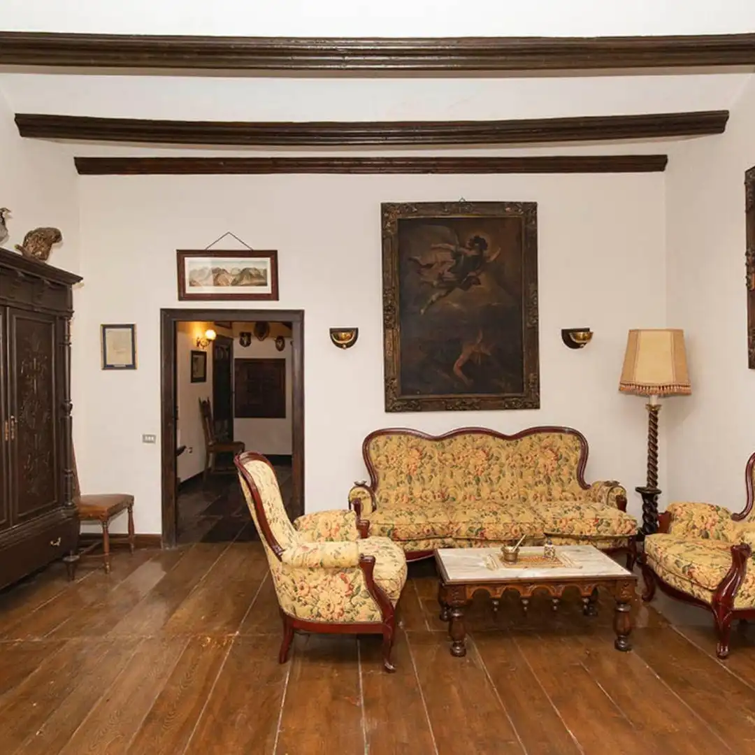 Sala d'estar de Finca rústica en venda en Benasque amb Jardí privat
