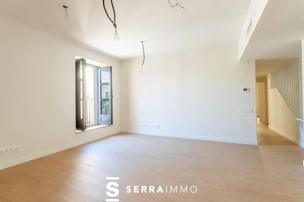 Sala de estar de Ático en venta en Vilanova i la Geltrú con Aire acondicionado, Terraza y Balcón