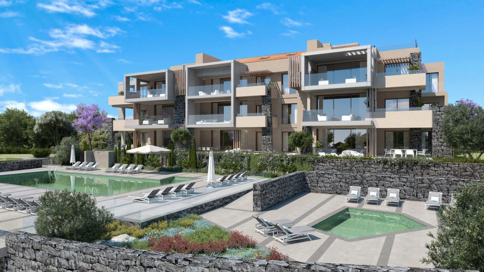 Vista exterior de Apartament de lloguer en Benahavís amb Aire condicionat, Piscina i Es permeten mascotes
